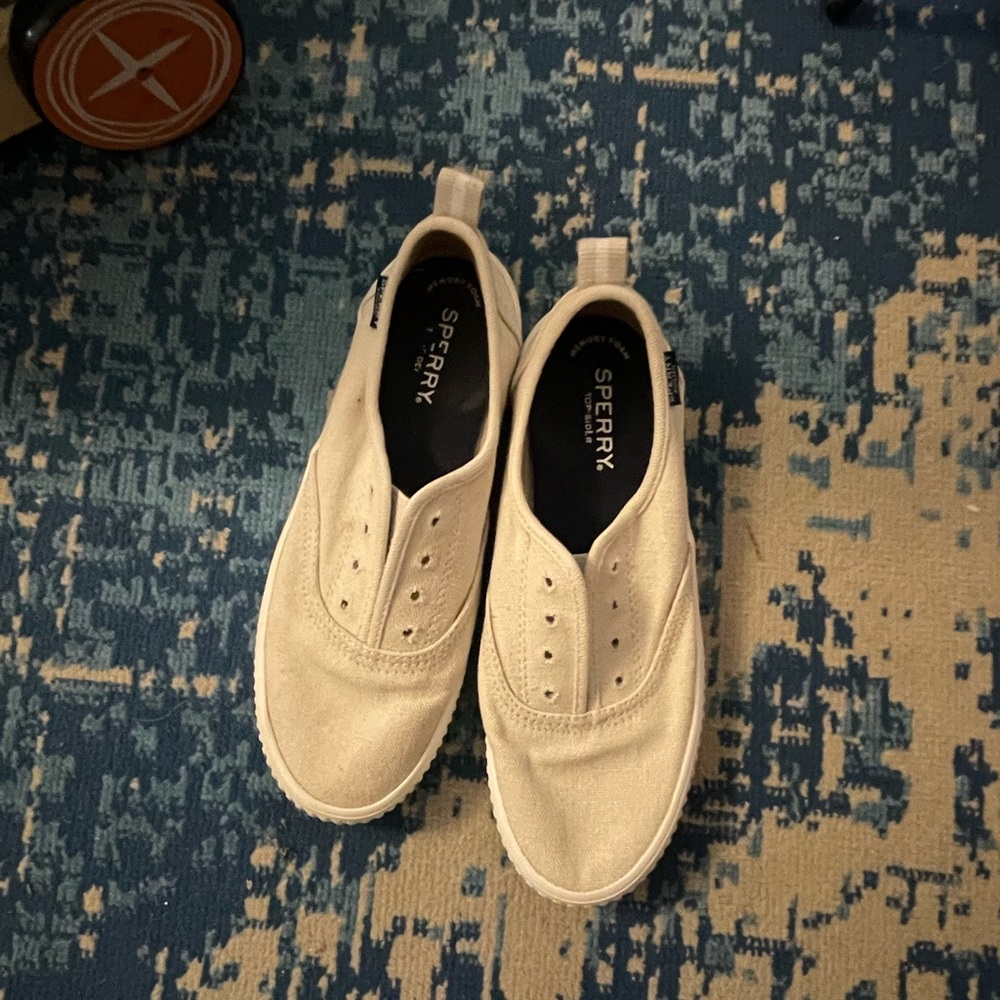 Sperry women’s Cream Slip-On Loafers